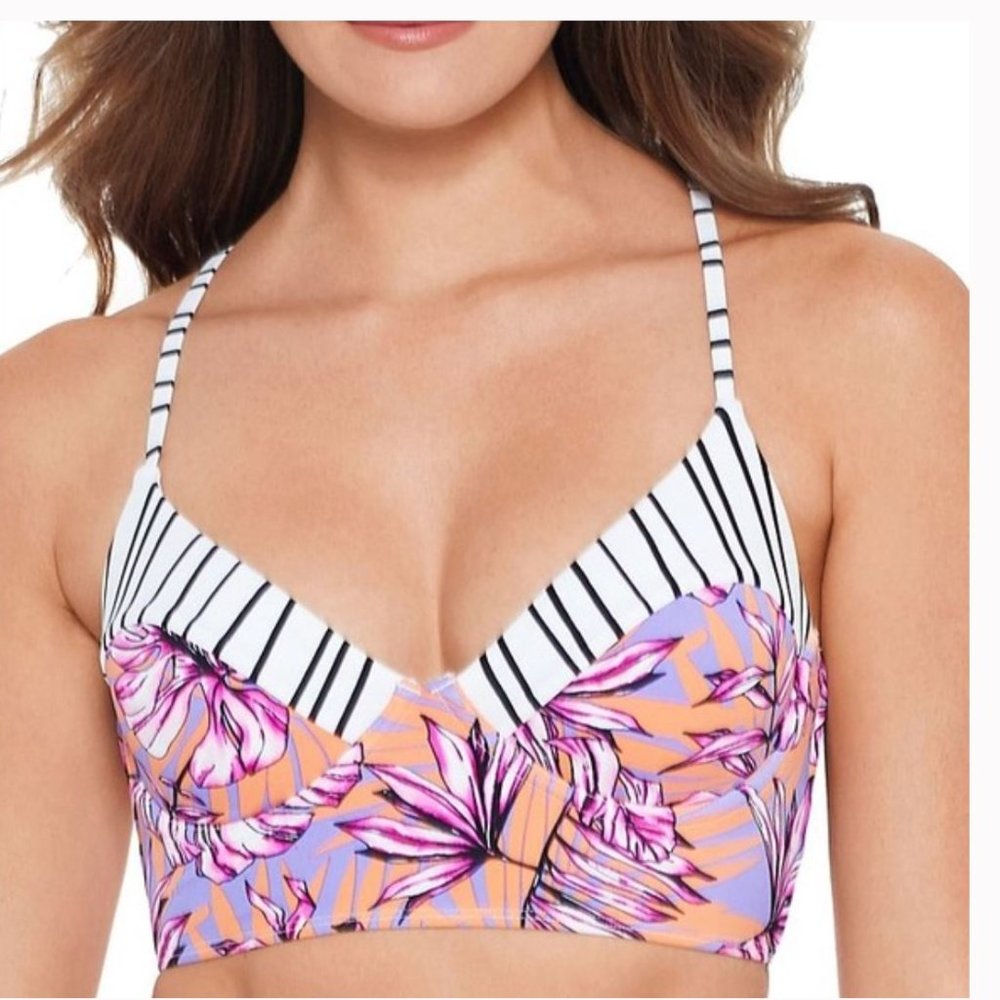 Salt + Cove NWT Hawaii Printed Underwire Bikini Top